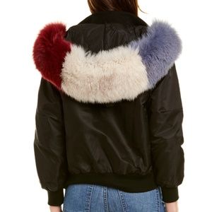 AVA KRIS - KELSEY NYLON BOMBER - with FOX FUR
